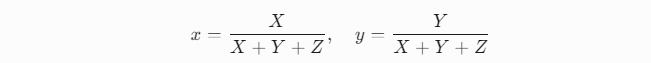 xyz色度坐标计算公式